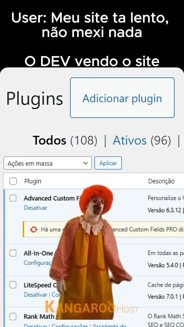 Isso quando não diz que é culpa do servidor 💅✨